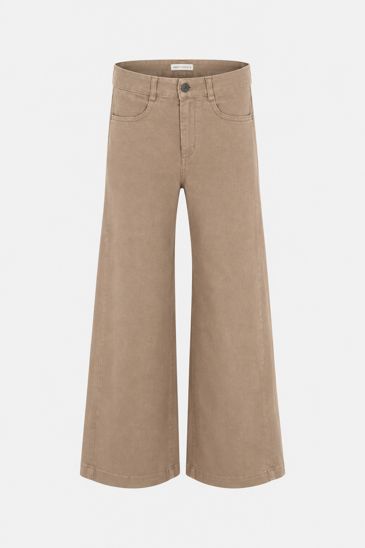 JODIE DRILL MOCHA PANTS