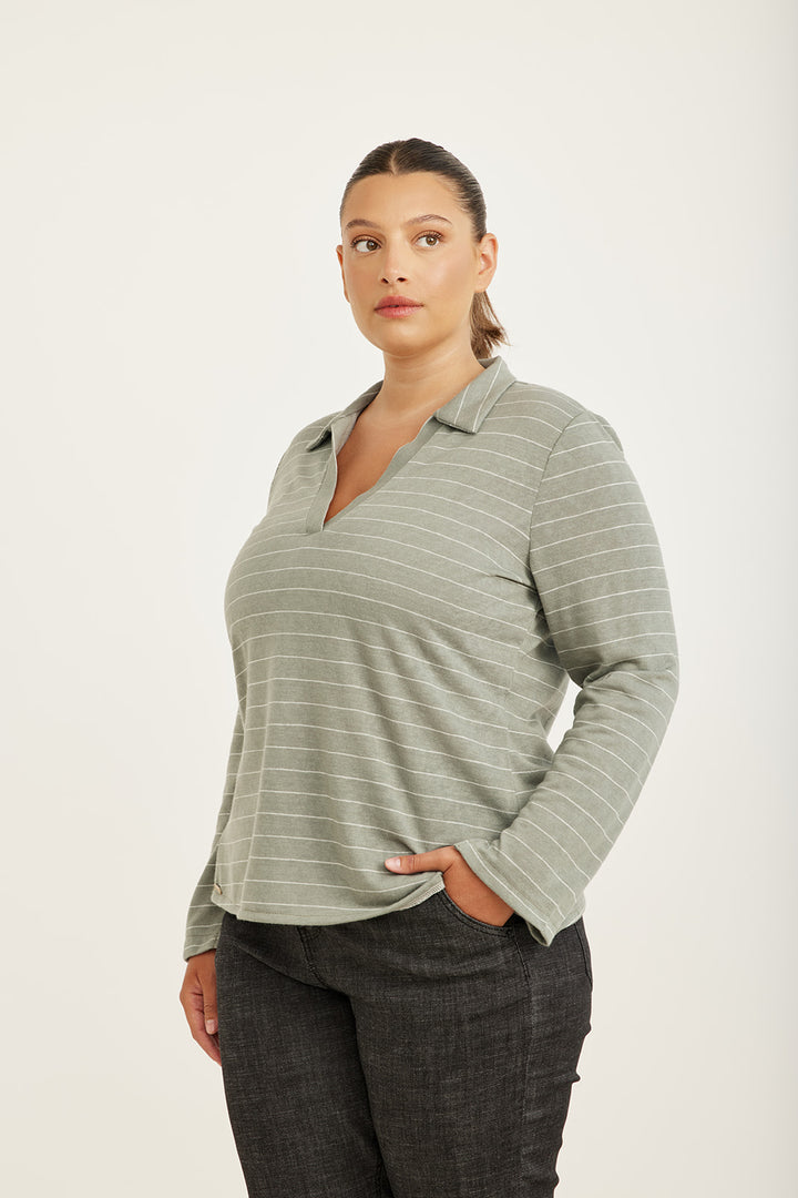 ALEXA OLIVE GREEN SHIRT