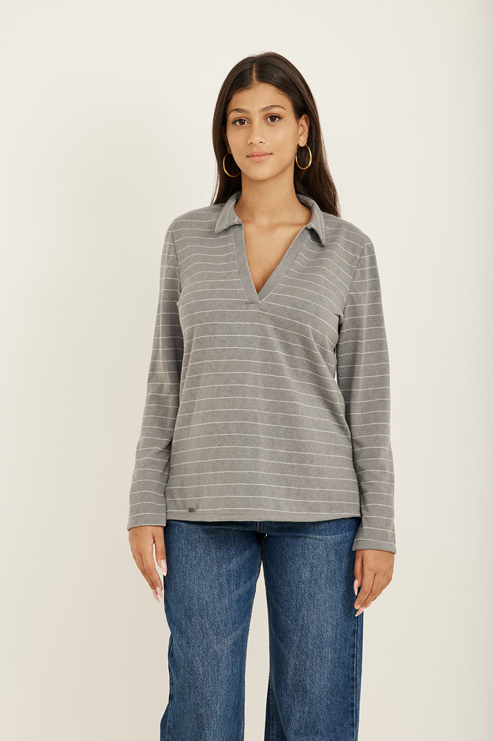 ALEXA DARK GRAY SHIRT