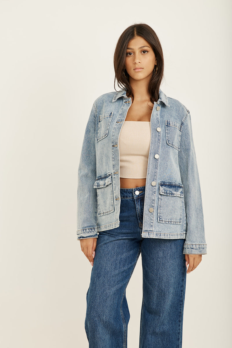 Denim Pockets Jacket