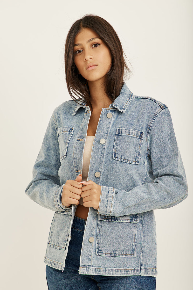 Denim Pockets Jacket