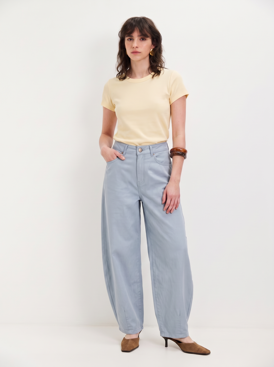 BARREL DRIL LIGHT BLUE PANTS