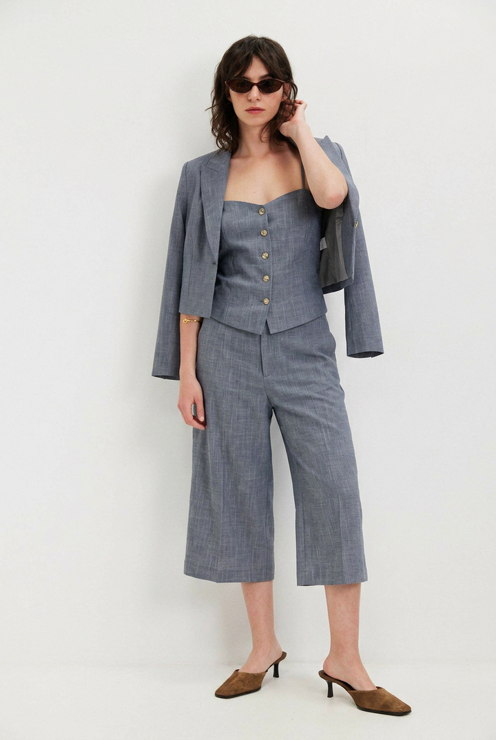 WIDE LEG JEANS BERMUDA