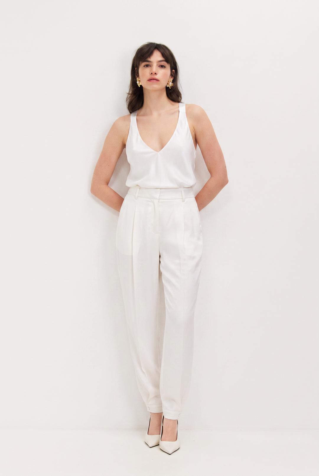 CELIA SATIN WHITE TOP
