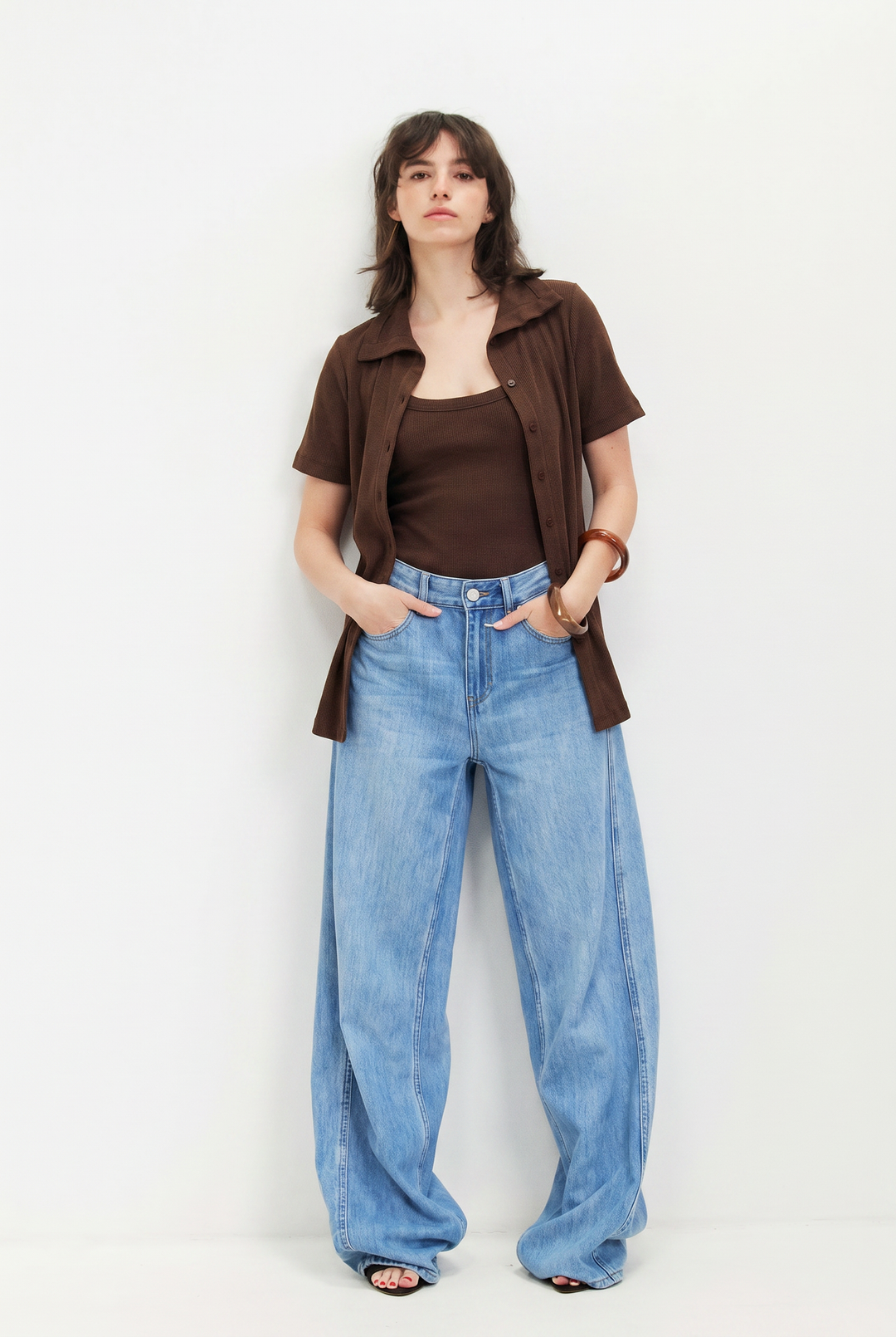 MAYA LEOTARD CHOCOLATE BROWN TOP