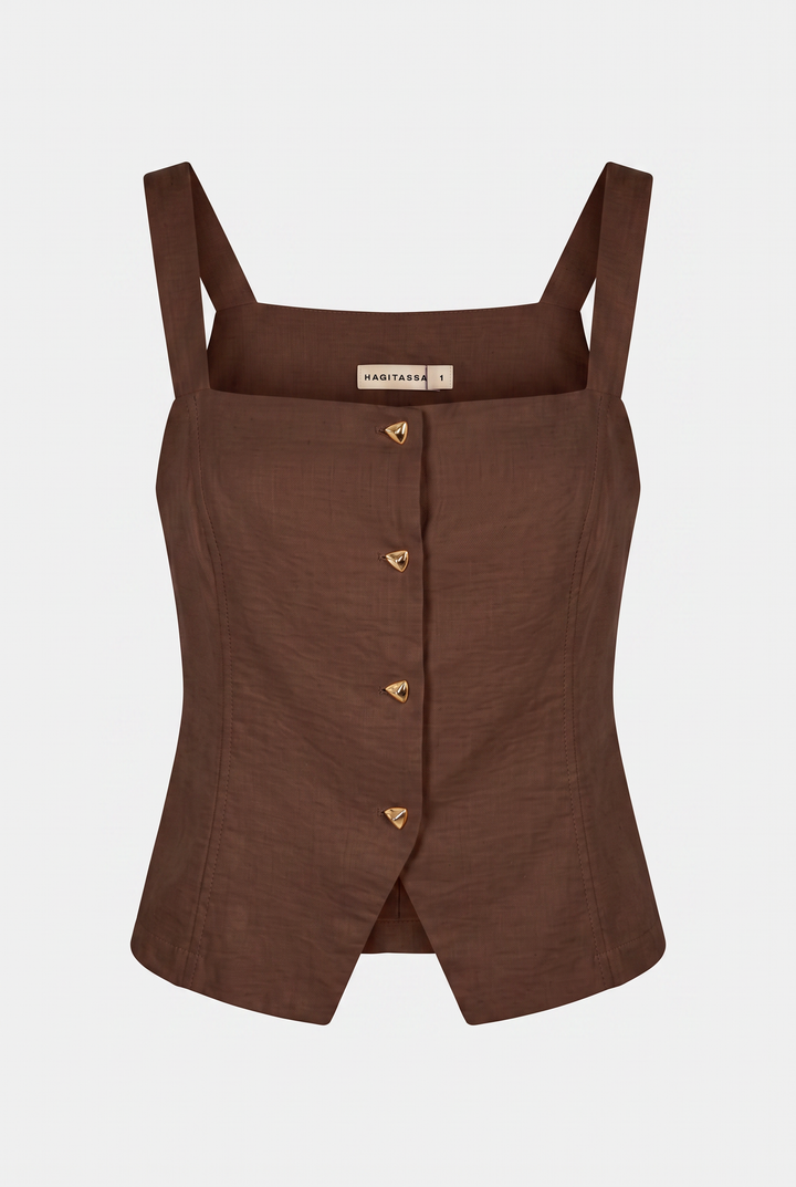 JUNE CHOCOLATE BROWN TOP