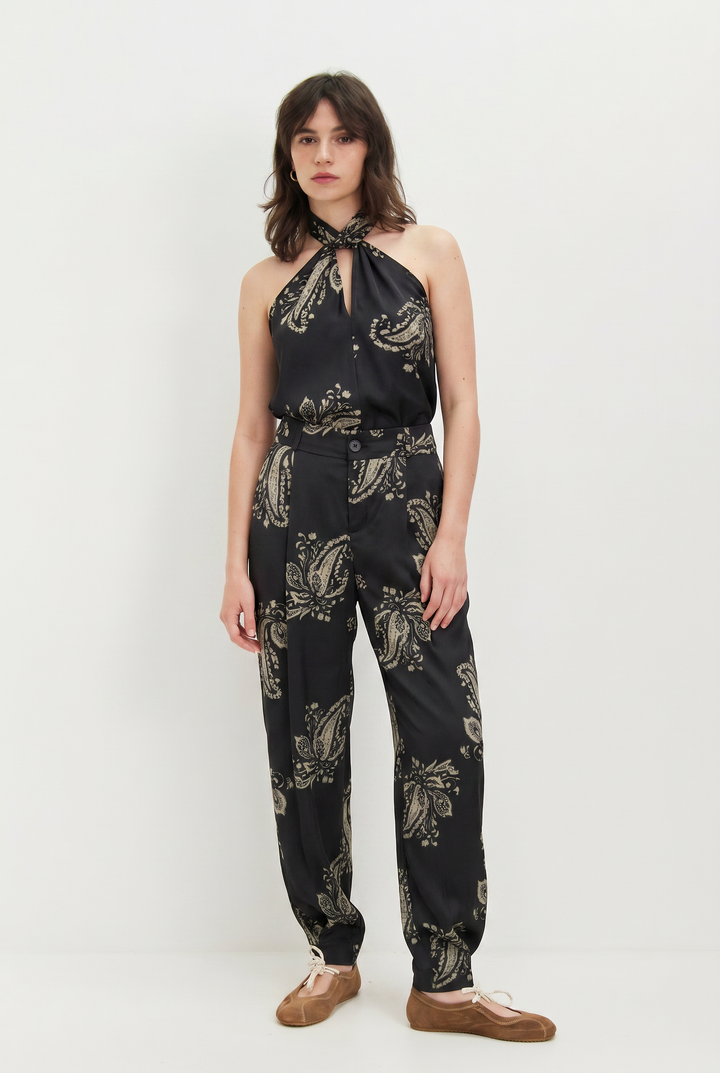 HANNAH BARREL BLACK PANTS