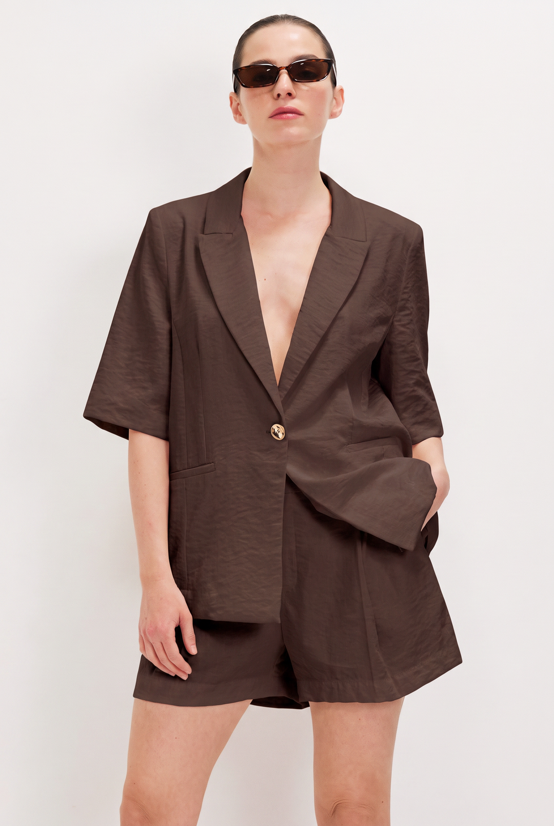 JUNE SHORT CHOCOLATE BROWN JACKET