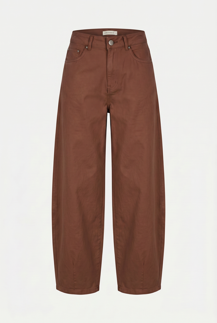 BARREL DRIL BROWN PANTS