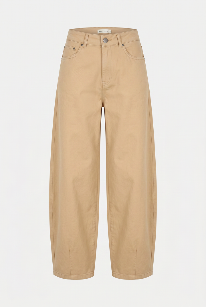 BARREL DRIL BUTTER PANTS