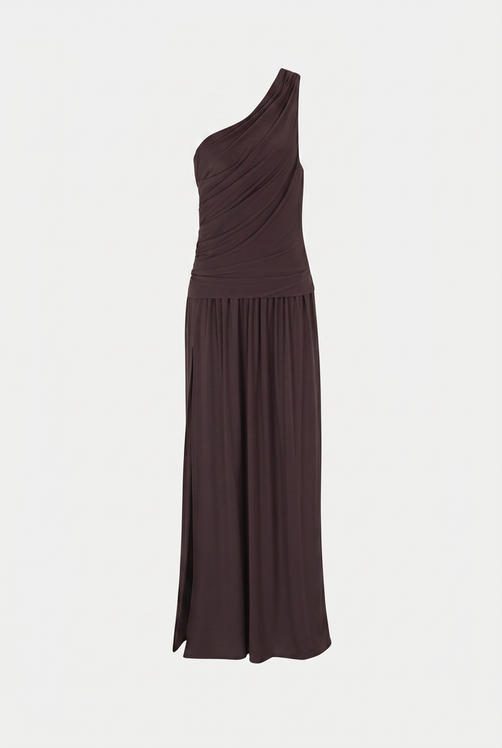 NETA  CHOCOLATE BROWN DRESS