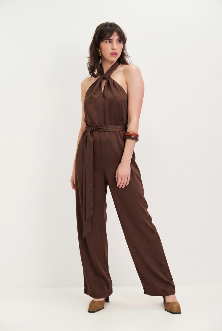 CYNTHIA CHOCOLATE BROWN OVERALL