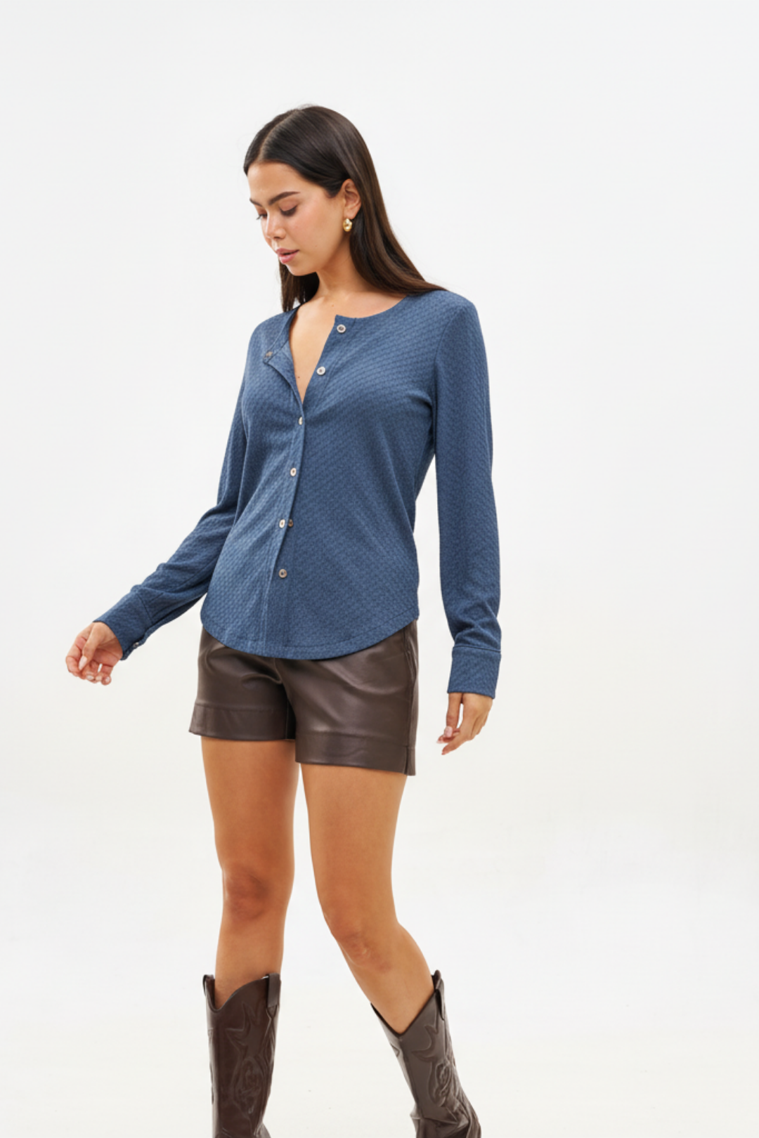 OLIVE DENIM BLUE SHIRT