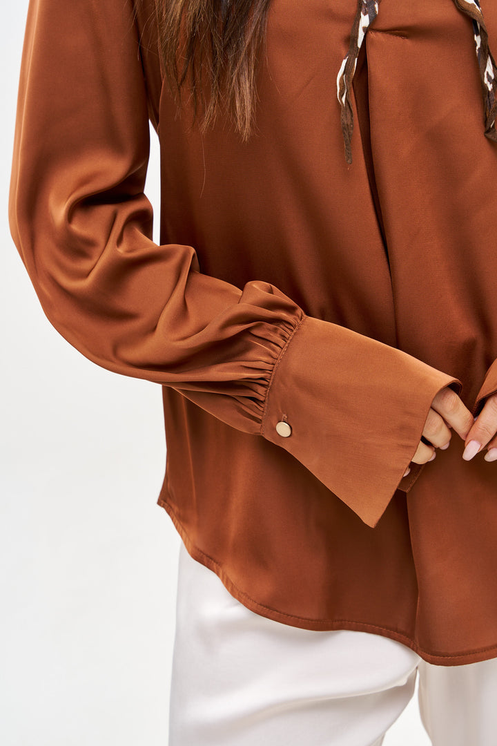 ANNIE CHOCOLATE BROWN SHIRT