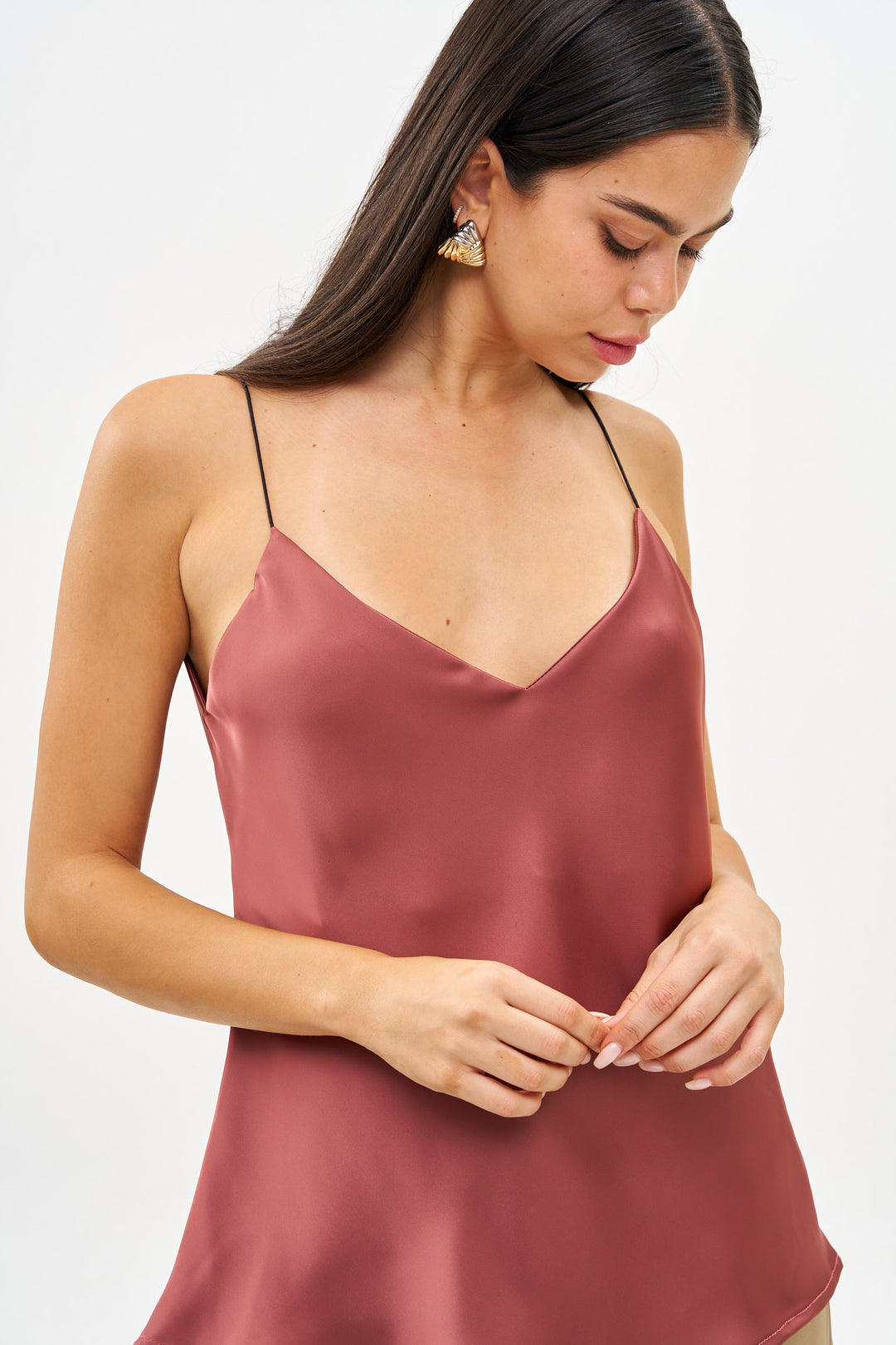 TYRA SMOKED BURGUNDY TOP