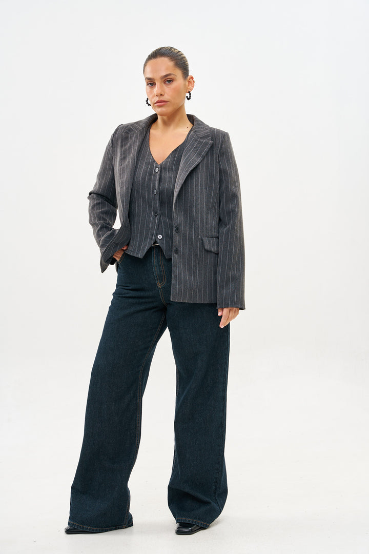 ALICIA  CLASIC DARK GRAY JACKET