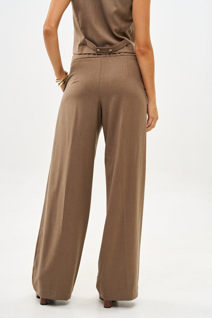 SANDRA CHOCOLATE BROWN CLASSIC PANTS