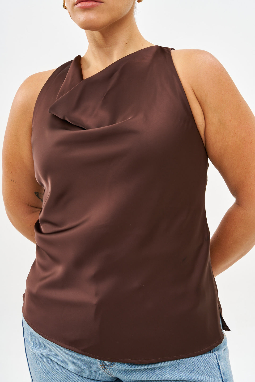 ALEXA CHOCOLATE BROWN TOP