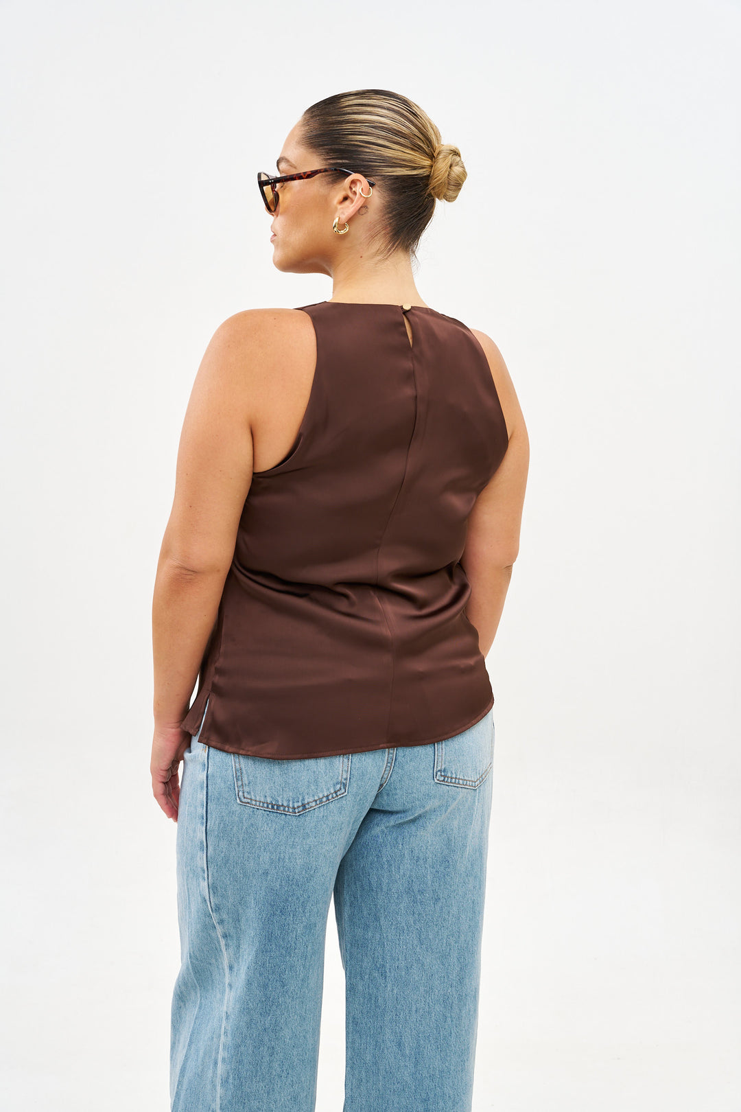 ALEXA CHOCOLATE BROWN TOP