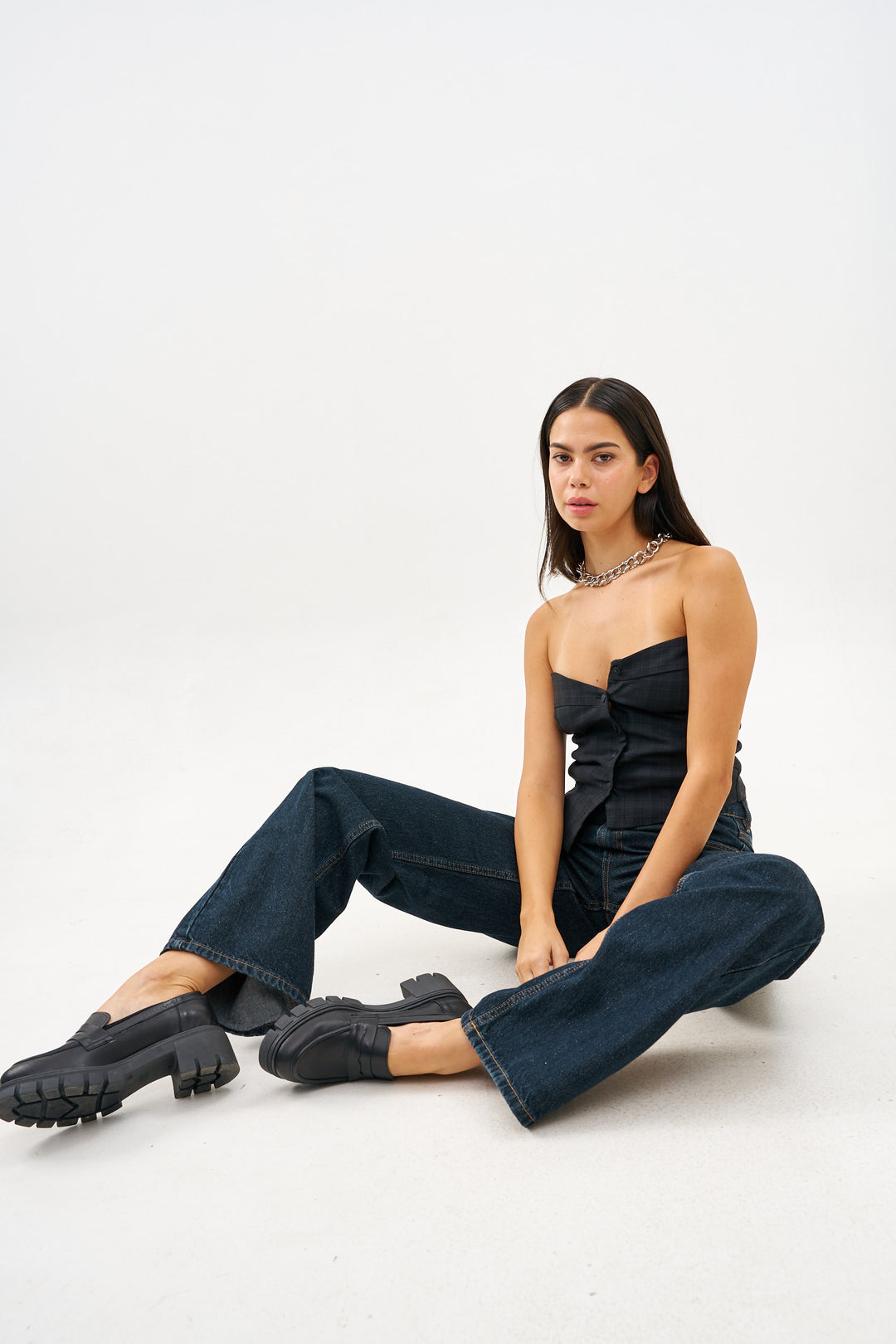 OXFORD BLACK LEATHER SHOES