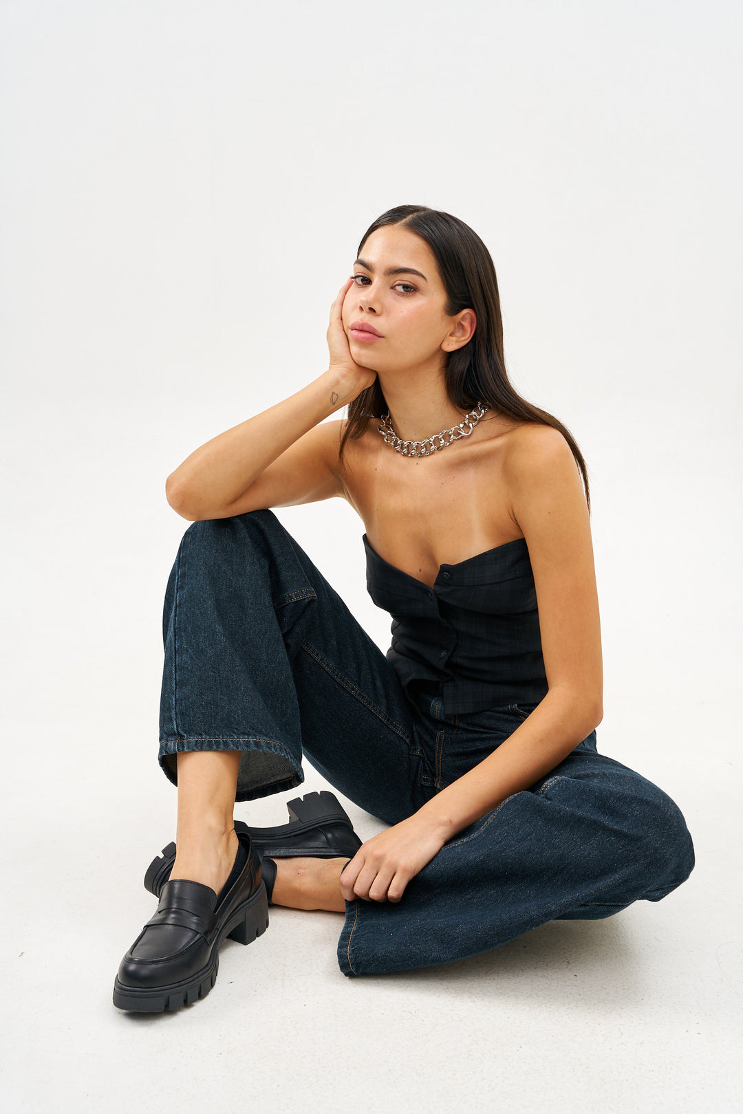 OXFORD BLACK LEATHER SHOES