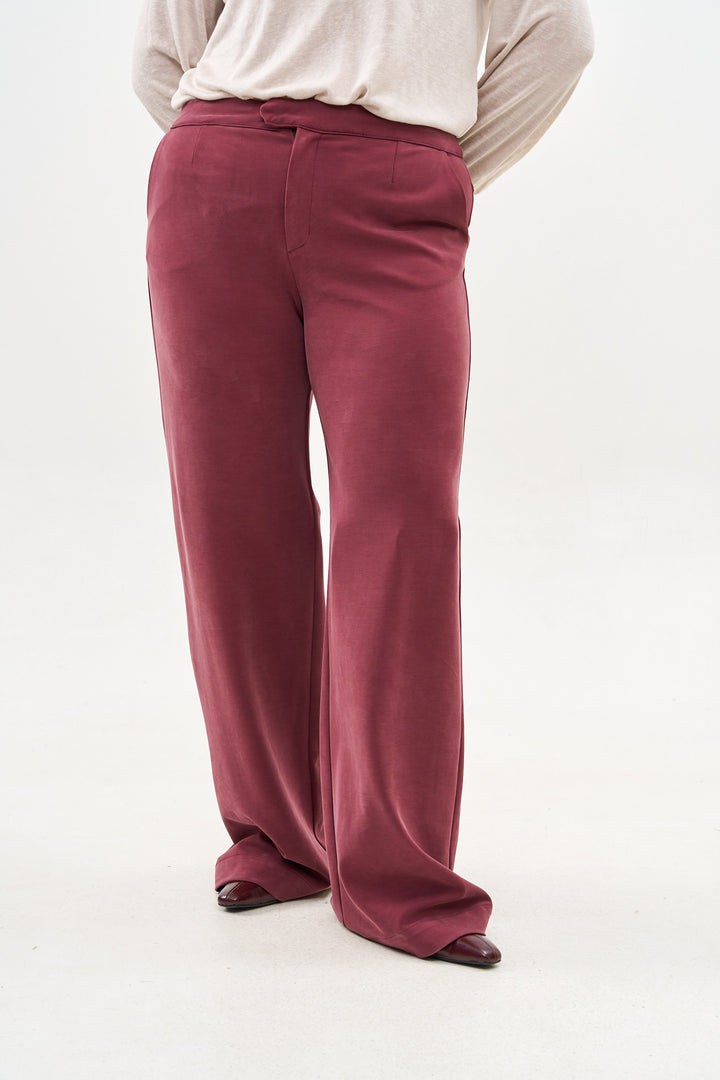 JERSEY BURGUNDY PANTS