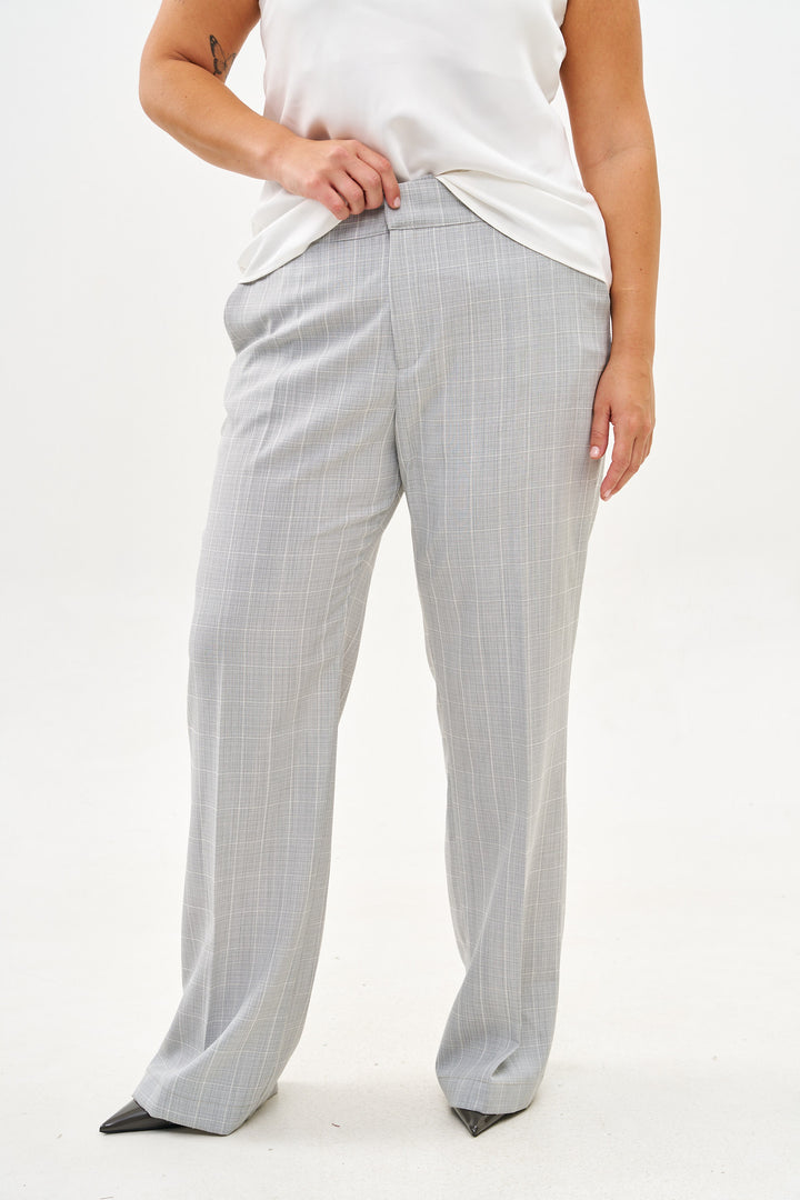TYRA GREY PLAID PANTS