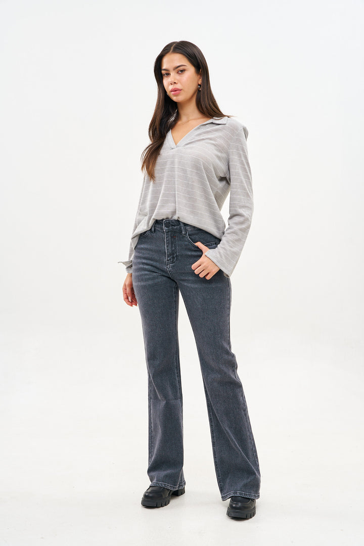 ALEXA LIGHT GRAY SHIRT