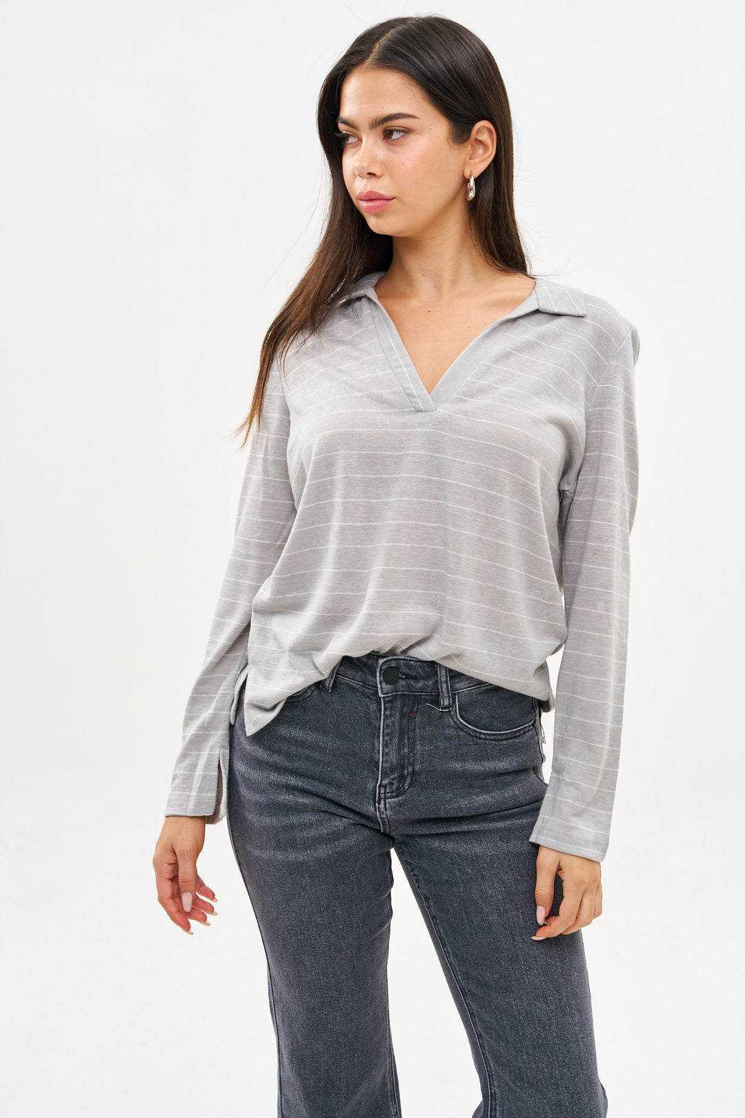 ALEXA LIGHT GRAY SHIRT