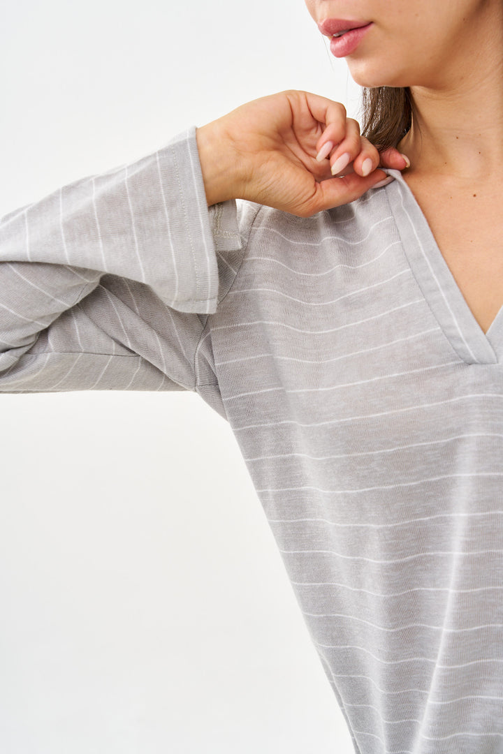 ALEXA LIGHT GRAY SHIRT