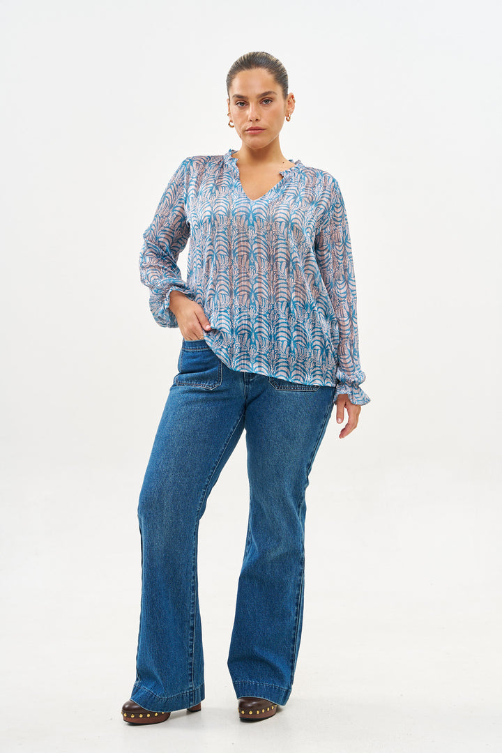 MEGHAN BLUE DENIM SHIRT