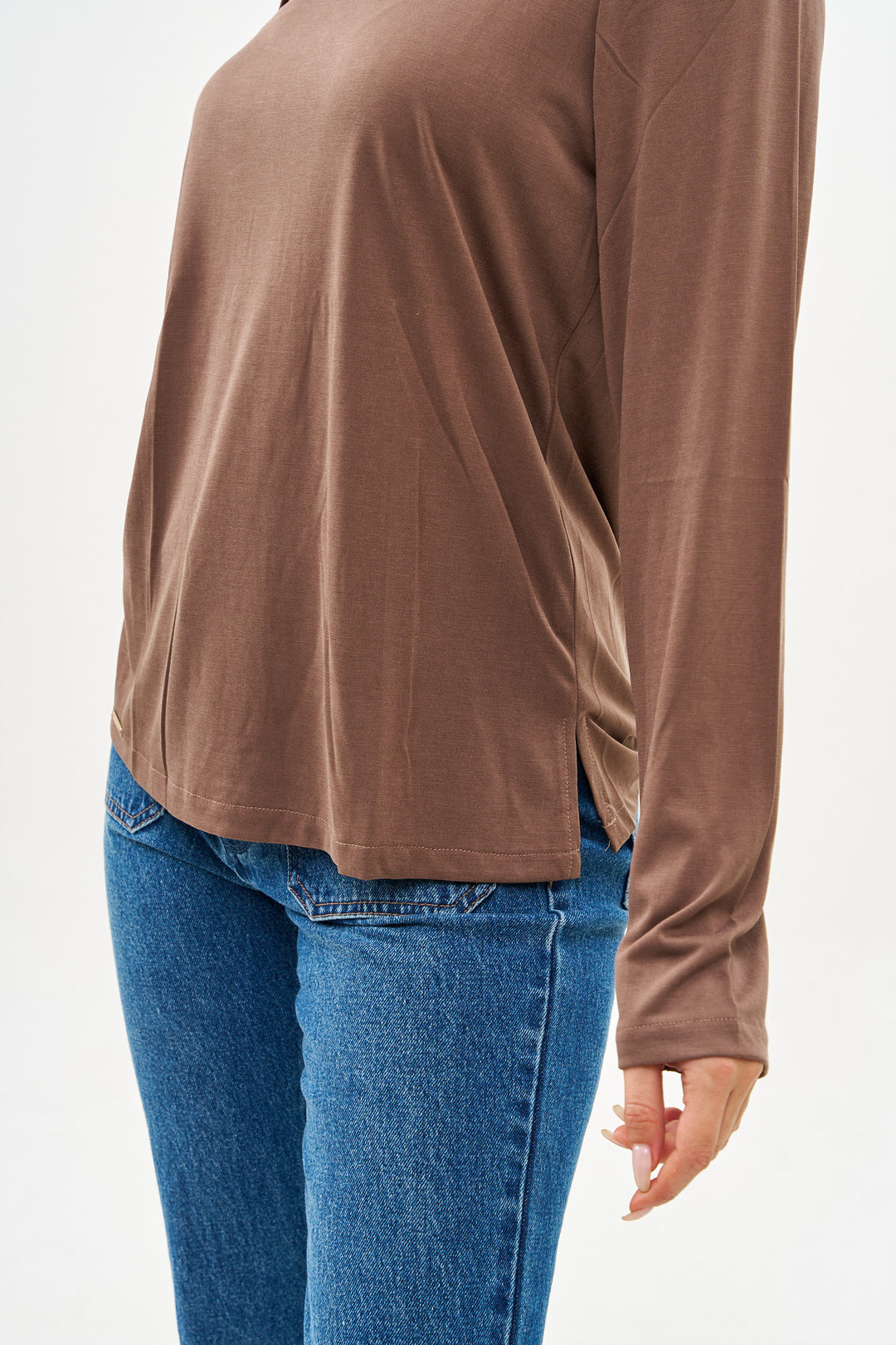 ELISSA CHOCOLATE BROWN SHIRT