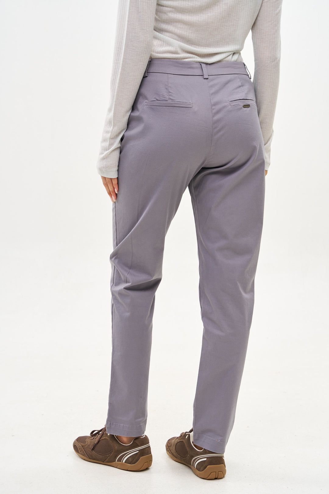 SLIM COTTON GREY PANTS