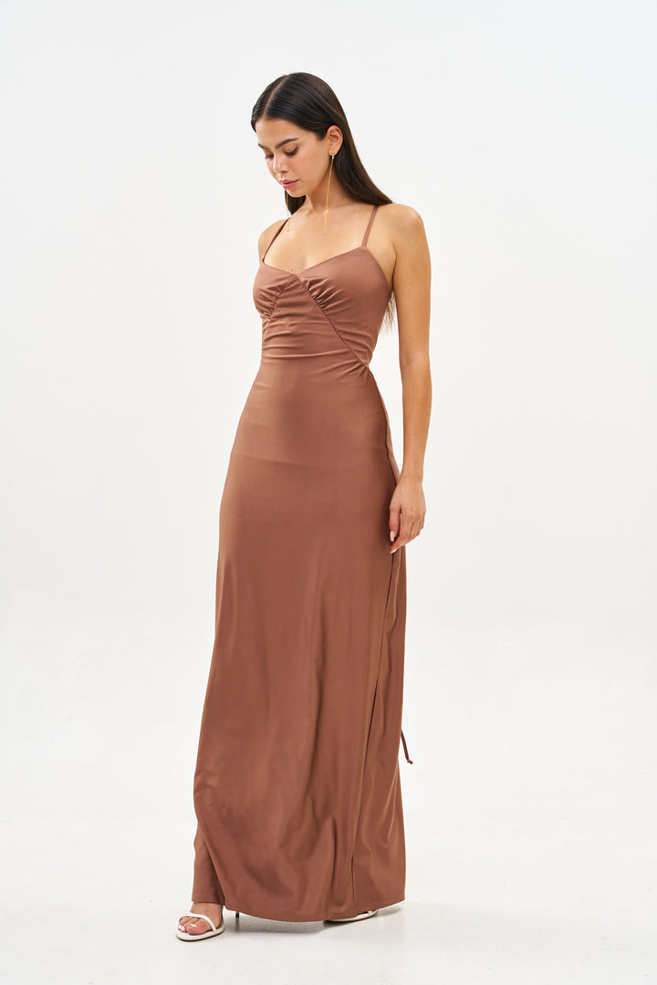 CORI SIENA BROWN DRESS