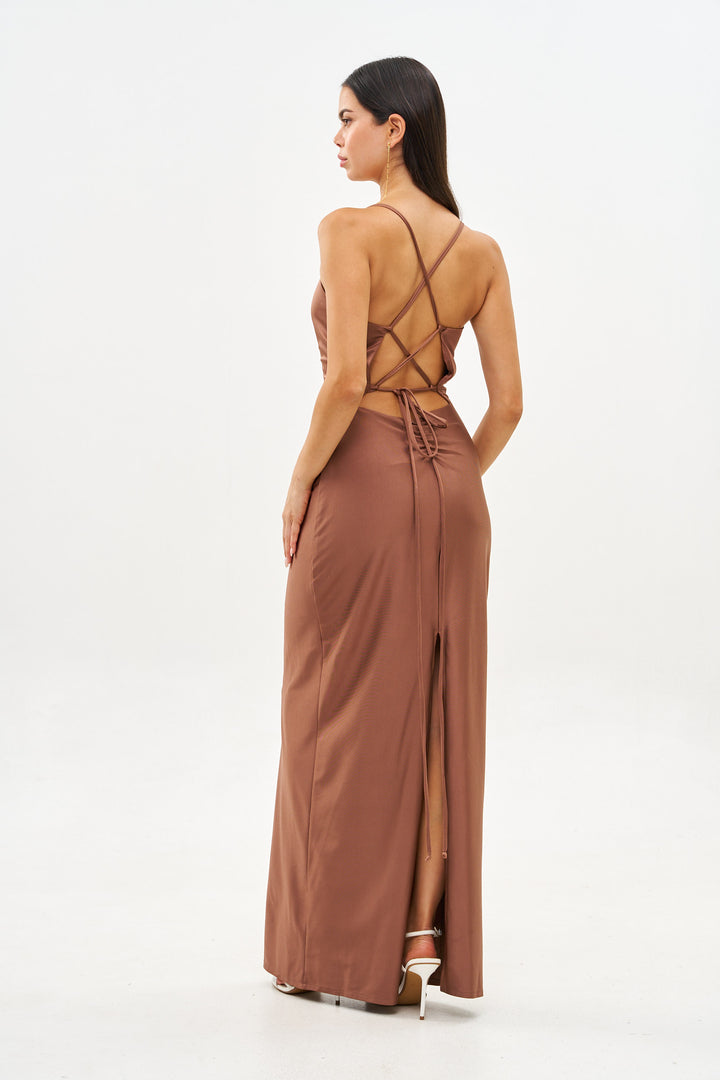 CORI SIENA BROWN DRESS