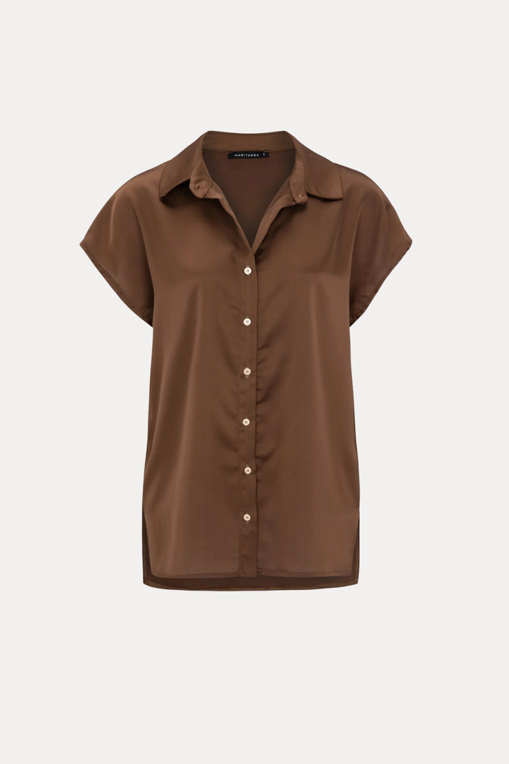 THELMA CHOCOLATE BROWN SHIRT