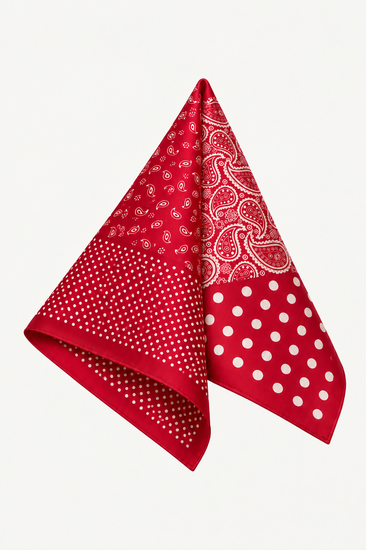 RED PAISLEY SCARF