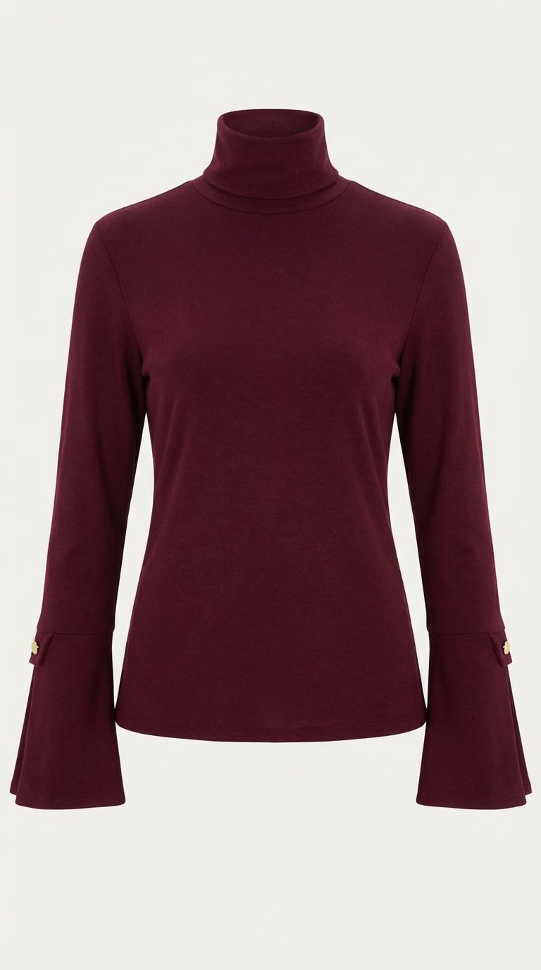 SYLVIE BURGUNDY SHIRT