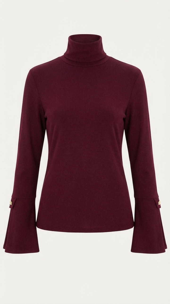 SYLVIE BURGUNDY SHIRT