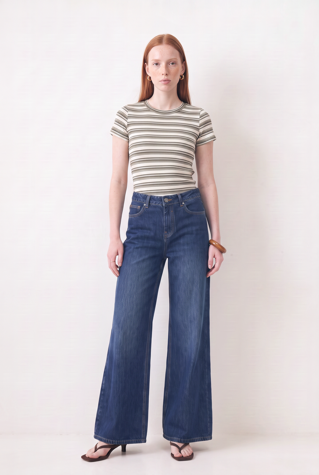 SUPER WIDE DARK  JEANS