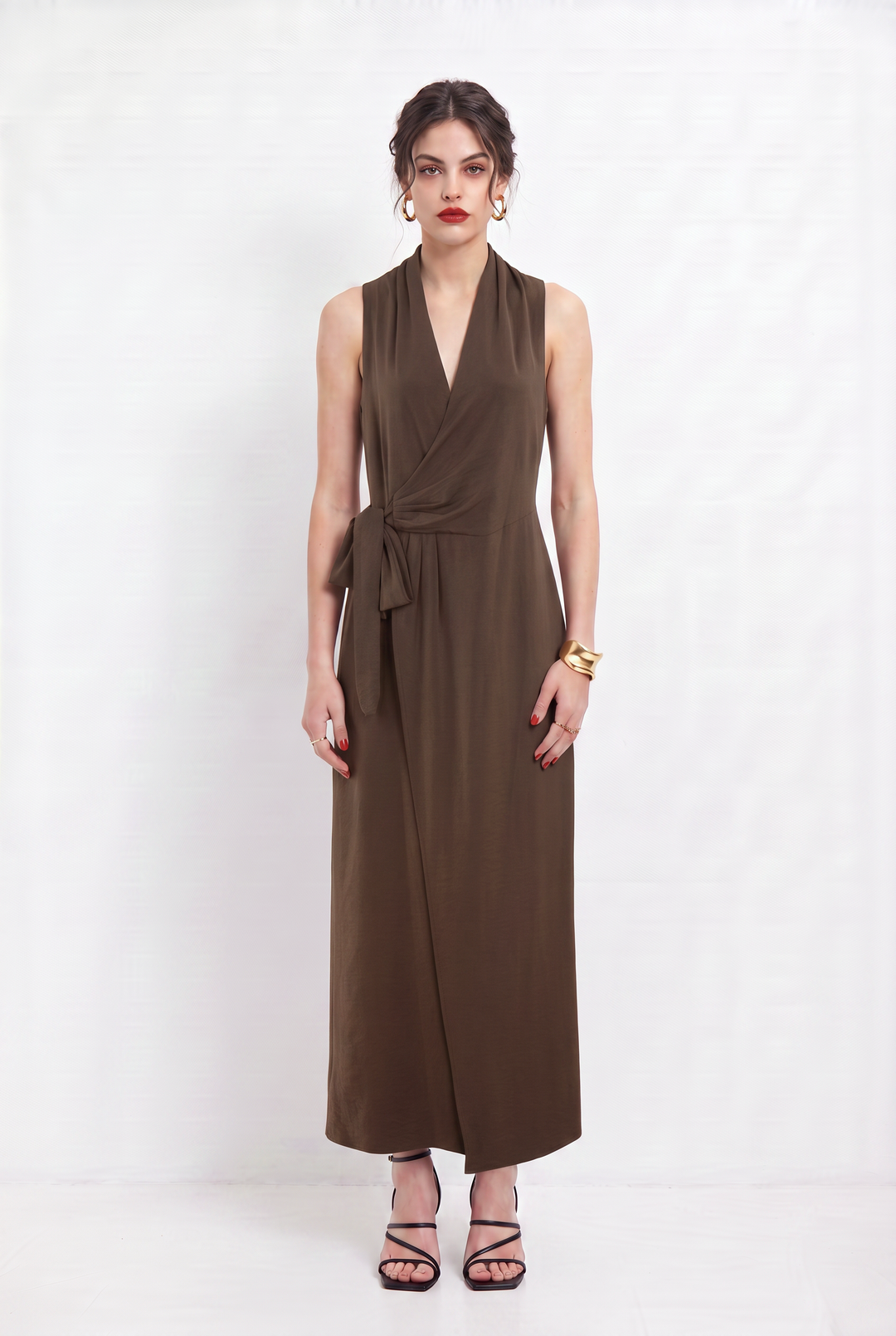 MEGHAN CHOCOLATE BROWN DRESS