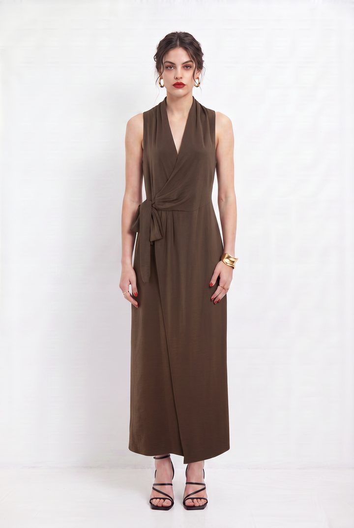 MEGHAN CHOCOLATE BROWN DRESS