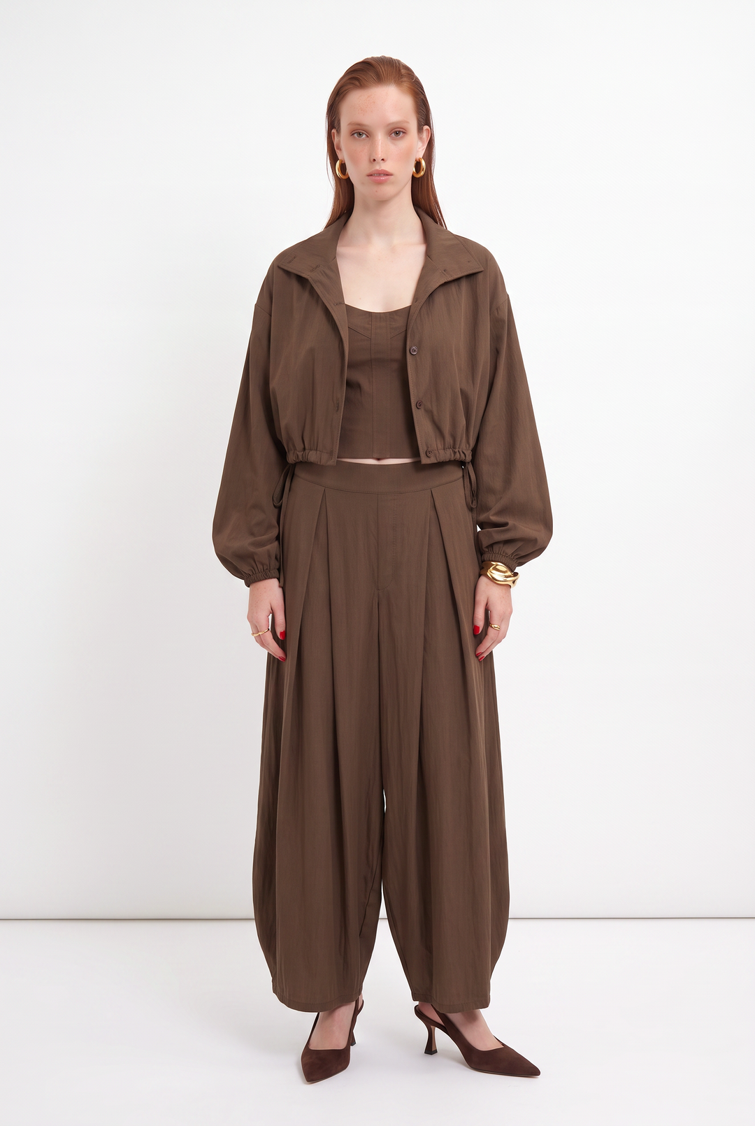 NANCY BAREL CHOCOLATE BROWN PANTS
