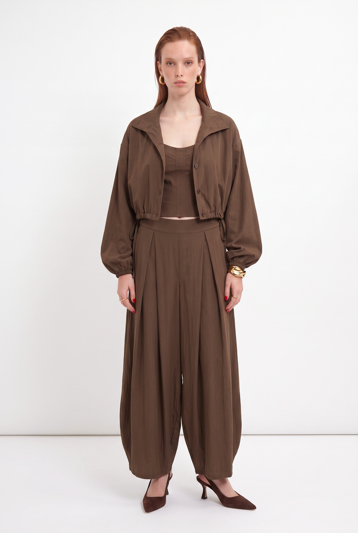 NANCY BAREL CHOCOLATE BROWN PANTS