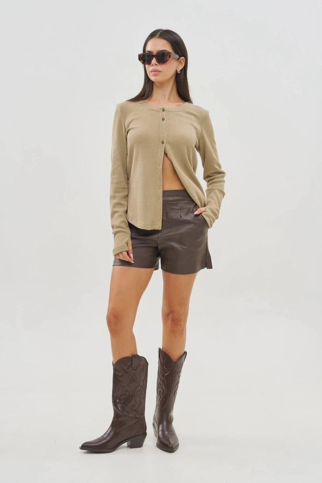 FRIDA CHOCOLATE BROWN SHORTS