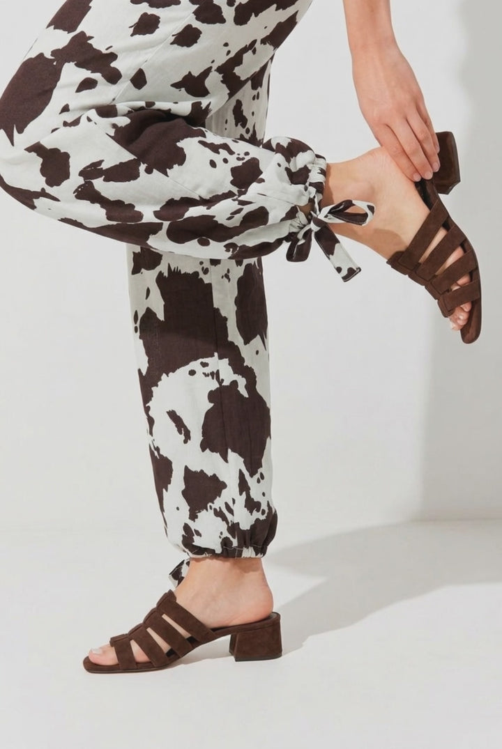 SIENA BROWN STRAP MULES