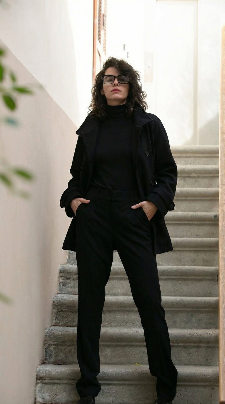 KATE BLACK COAT JACKET