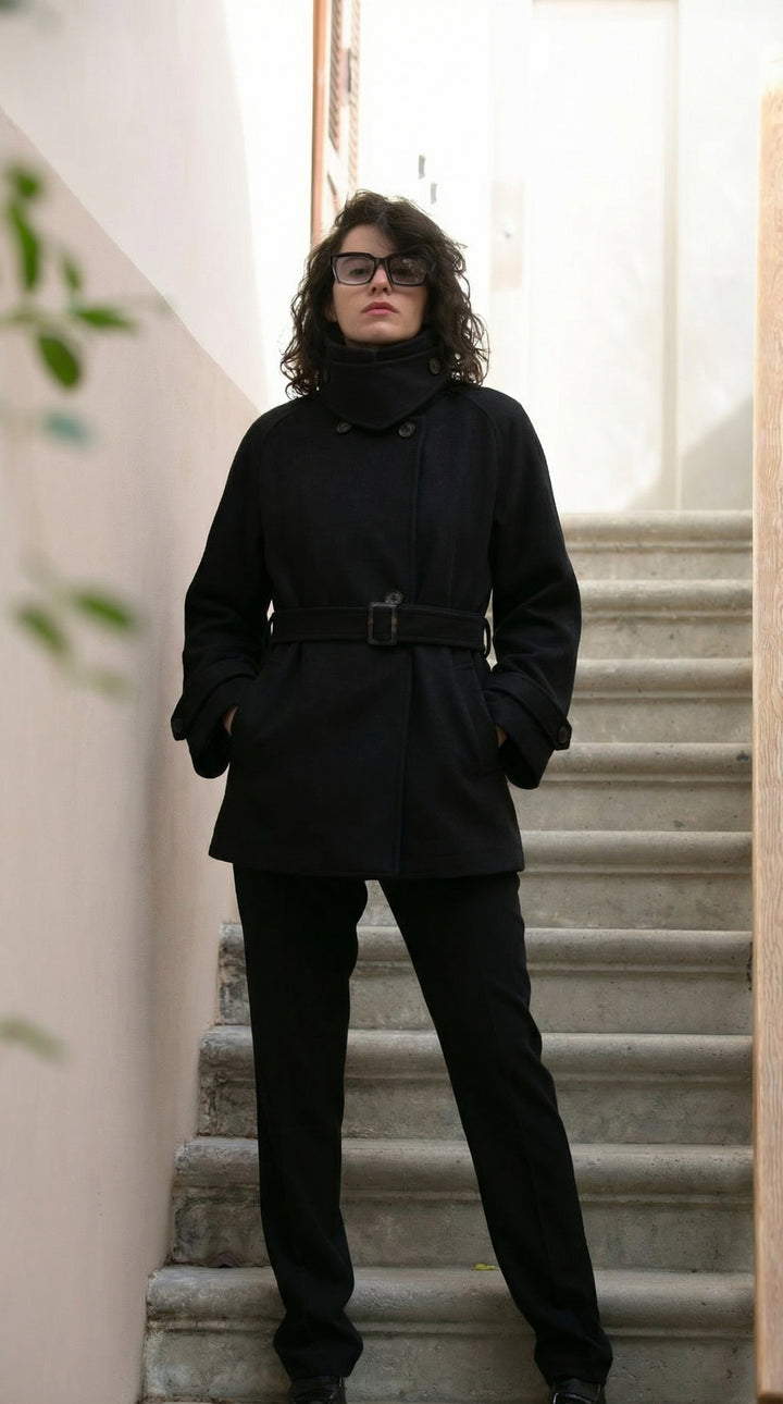 KATE BLACK COAT JACKET