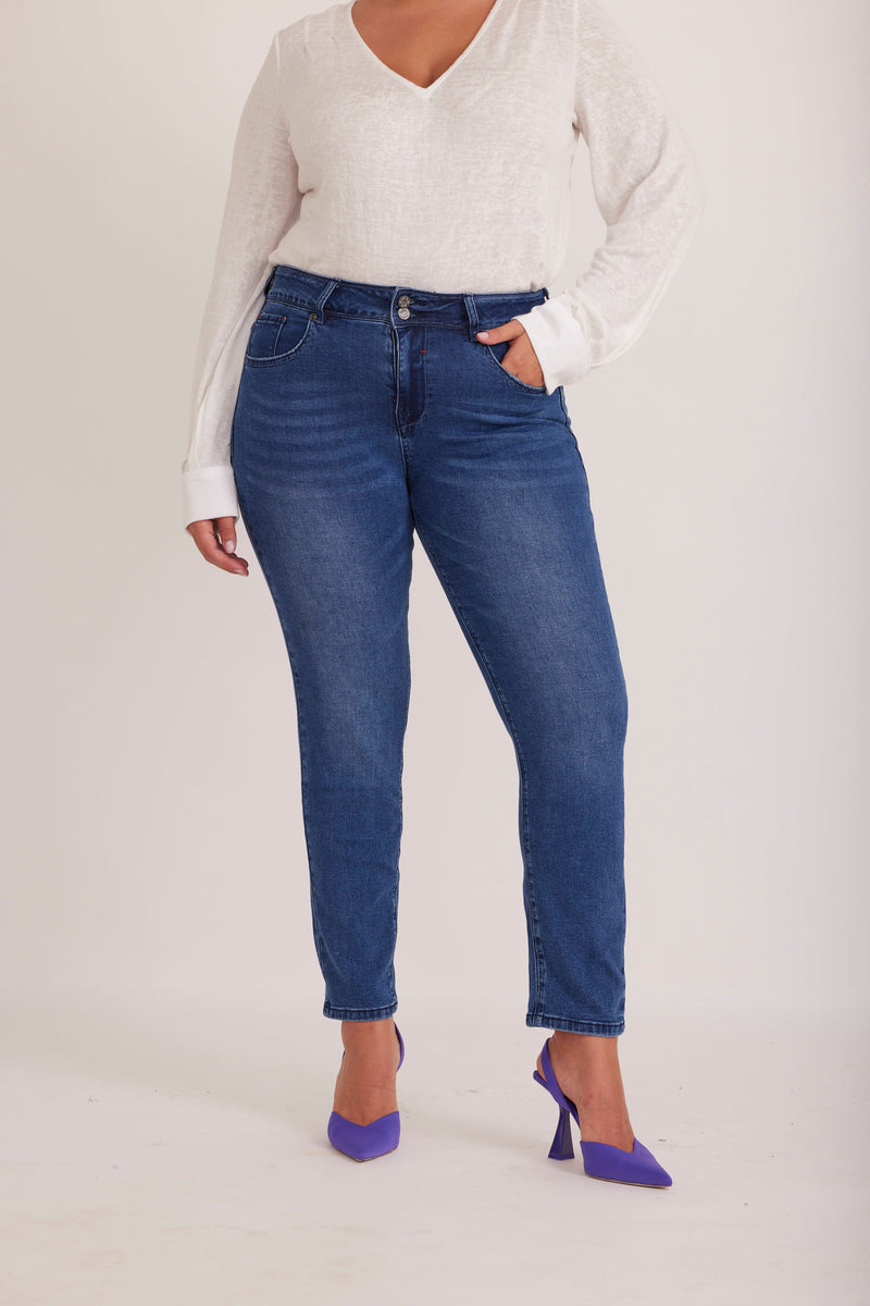 Adriana Wide Belt Jeans